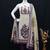beige printed linen cotton unstitched dress material 