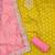 yellow  weaved shimmer silk unstitched dress material 