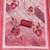 cherry red digital print linen cotton unstitched dress material 