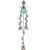 Oxidised Silver Look Multi Layer Long Chain Jhumka Earrings for Women with Artificial Stones