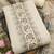 grey floral print linen cotton unstitched dress material 