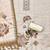 beige floral print linen cotton unstitched dress material 