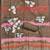 coffee brown floral print linen cotton unstitched dress material 