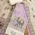 lavender digital print linen cotton unstitched dress material 