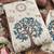 brown digital print linen cotton unstitched dress material 