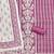 rani pink applique linen cotton unstitched dress material 
