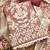 peach coral applique linen cotton unstitched dress material 