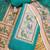 aqua teal digital print linen cotton unstitched dress material 