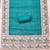 aqua teal digital print linen cotton unstitched dress material 