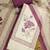 purple floral print linen cotton unstitched dress material 