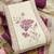 purple floral print linen cotton unstitched dress material 