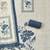 blue floral print linen cotton unstitched dress material 