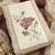 coffee brown floral print linen cotton unstitched dress material 