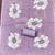 purple floral print linen cotton unstitched dress material 