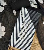 black floral print linen cotton unstitched dress material 