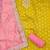 yellow  weaved shimmer silk unstitched dress material 
