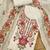 cream floral print linen cotton unstitched dress material 