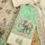 mint green digital print linen cotton unstitched dress material 