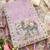 lavender digital print linen cotton unstitched dress material 