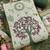 green digital print linen cotton unstitched dress material 