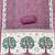pink digital print linen cotton unstitched dress material 