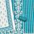 aqua teal applique linen cotton unstitched dress material 