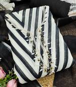 black floral print linen cotton unstitched dress material 