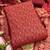 red weaved jacquard silk unstitched dress material 