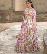 Blush Pink Embroidered Silk Satin Lehenga Set