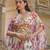 Blush Pink Embroidered Silk Satin Lehenga Set