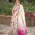 Off White Pink Embroidered Satin Lehenga Set