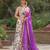 Ivory Magenta Embroidered Georgette Lehenga Set