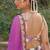 Ivory Magenta Embroidered Georgette Lehenga Set