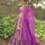 Magenta Pink Embroidered Silk Blend Lehenga Set