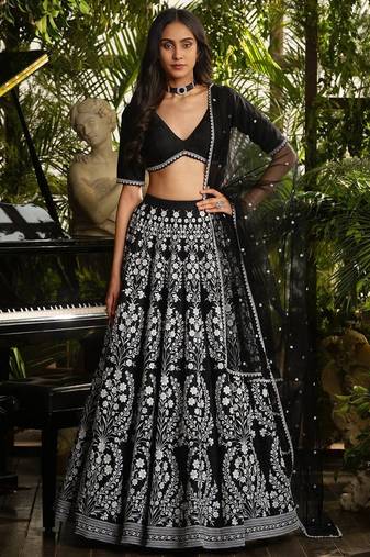 Embroidery Work Lehenga choli with dupatta.