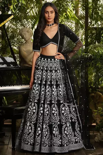Embroidery Work Lehenga choli with dupatta.