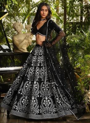 Embroidery Work Lehenga choli with dupatta. 4