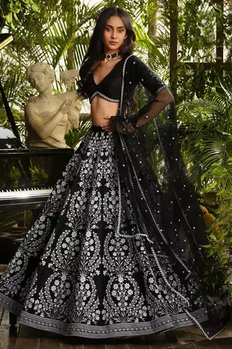 Embroidery Work Lehenga choli with dupatta.
