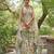 Sage green embroidered georgette sharara set
