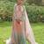 Blush pink embroidered georgette indo western gown