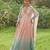 Blush pink embroidered georgette indo western gown