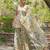 Sage green embroidered georgette sharara set