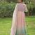 Blush pink embroidered georgette indo western gown