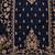 Navy blue chinon beads work kurti palazzo dupatta set