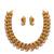 Antique gold plated ganesha temple jewelry set | traditional indian necklace & earrings for wedding & festivals