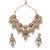 Gold plated kundan necklace set with pastel pink and mint green beads | indian bridal wedding jewelry set with earrings