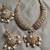 Gold kundan necklace set with pearl drop earrings | traditional bollywood bridal wedding indian jewelry set