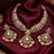 Gold kundan necklace set with pearl drop earrings | traditional bollywood bridal wedding indian jewelry set