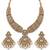 Gold kundan necklace set with pearl drop earrings | traditional bollywood bridal wedding indian jewelry set