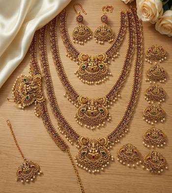 Traditional south indian temple jewelry set 3